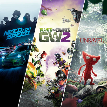 Семейный набор от EA Прокат и аренда игры 10 дней (Plants vs. Zombies -Need for Speed- Unravel)