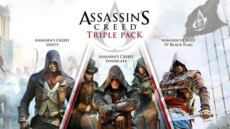 Assassins Creed Triple Pack: Black Flag, Unity, Syndicate